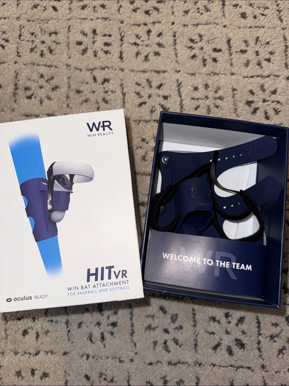 Win Reality HIT VR Baseball & Softball Bat Attachment fo Meta Quest Oculus w Box